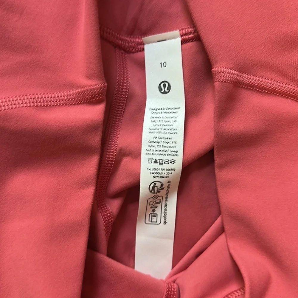 Lululemon align high rise w/ pockets 10 desert red
